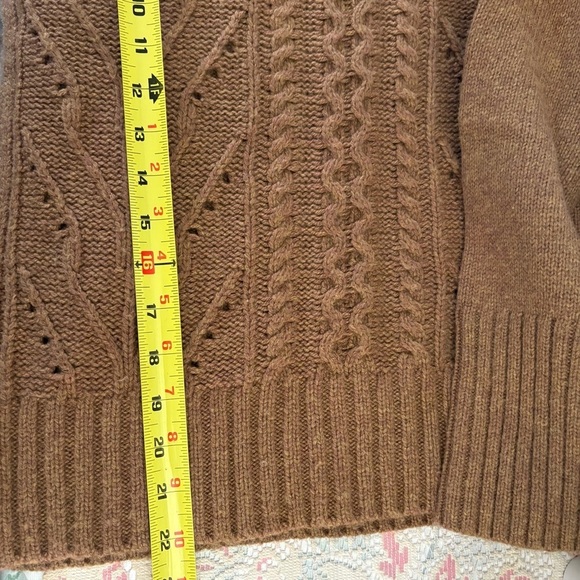 J.crew Womens Pointelle Cable-front Pullover Wool blend Sweaters small - Picture 10 of 10